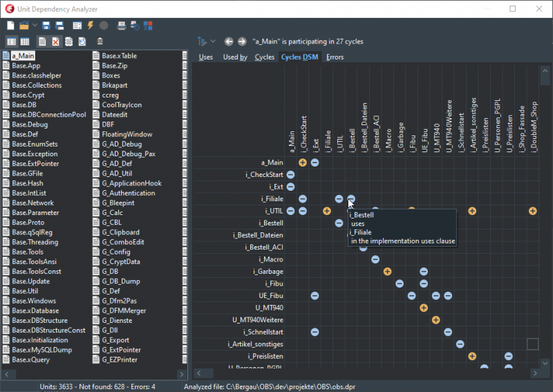 Datei:Unit dependency Analyzer Cycles DSM.png